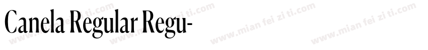 Canela Regular Regu字体转换